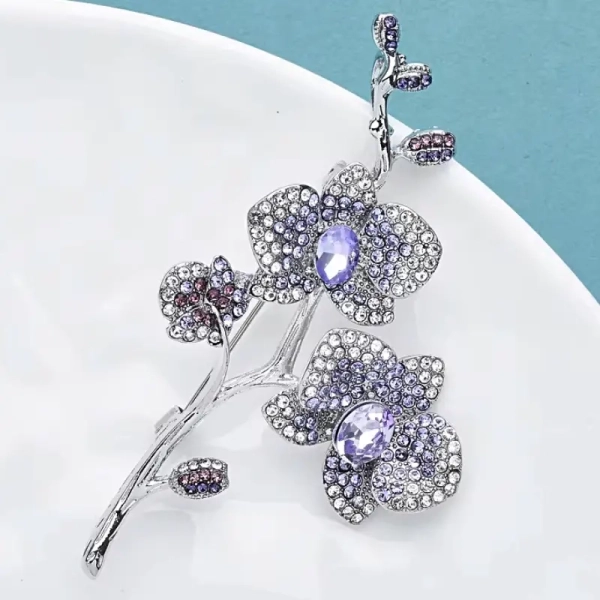 broche fleur strass mariage olympia