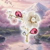 Accessoire mode femme : broche fleur style sakura avec perles idéale pour une robe de mariage ou une veste