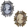 broche camée rosa style floral