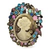 broche camée Thalia, style floral et rétro