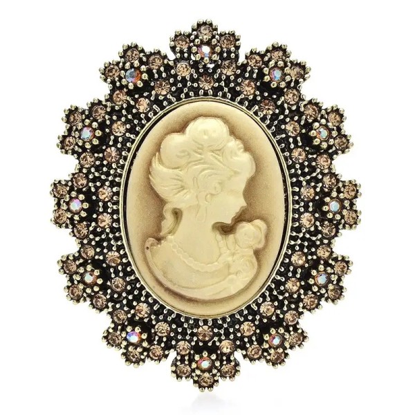 broche vintage serenis strass