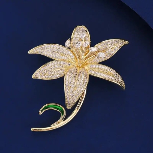 broche en forme de lys blanc pour un mariage