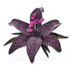 broche fleur de lys fuchsia strass