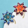 broche fleur de lys chroma bleu et rouge