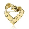 broche coeur doré tissia pour veste ou costume