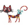 broche chat rouge gribouline vue face