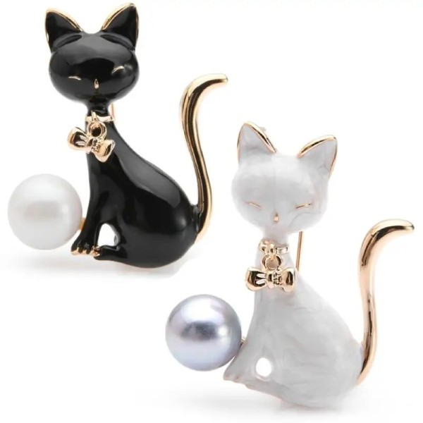 broche chat ciara avec perle