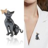 broche bijoux chat lurian avec strass