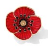 broche fleur coquelicot kaelis avec pistil noir