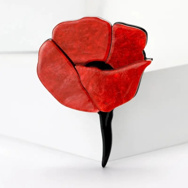 broche coquelicot enya en acrylique
