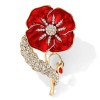 broche fleur coquelicot macha avec strass