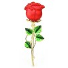 broche fleur rose rouge amélie avec dorure