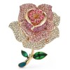 broche rose roswyn avec émail pour mariage