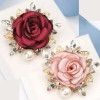 broche fleur en tissu avec strass calliane