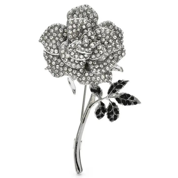 broche fleur rose bliss avec strass