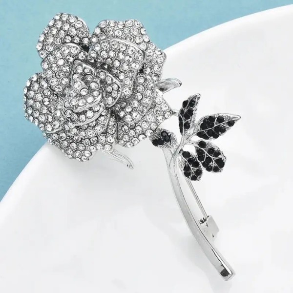 broche strass argentée bliss