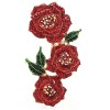 broche roses rouges hazel avec cristaux