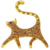 broche dorée meyra en forme de chat