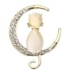 broche chat jinx avec strass