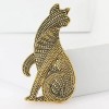 broche dorée solweig en forme de chat