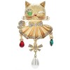 broche chat roxie avec strass