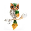broche hibou morrigan émaillée