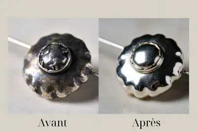 broche argent nettoyage